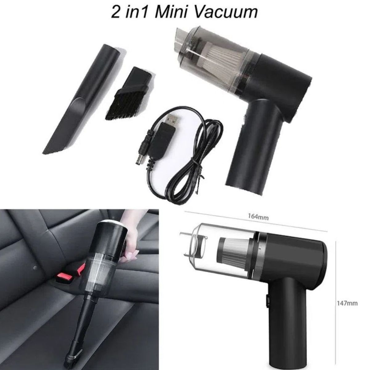 OEM - Aspiradora de Mano Portátil para Hogar y Auto