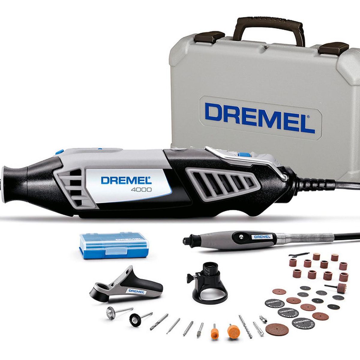 DREMEL - Minitorno Dremel 4000 Kit 36 Accesorios + 3 Aditamientos