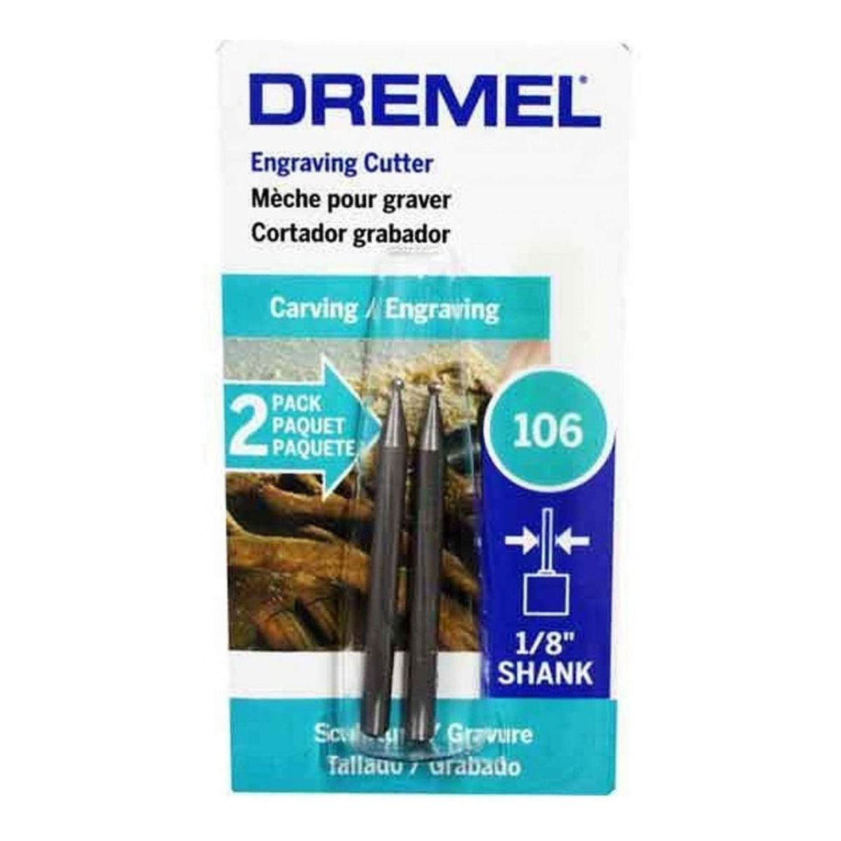 DREMEL - Fresa para grabado redonda 1/16" Dremel 106