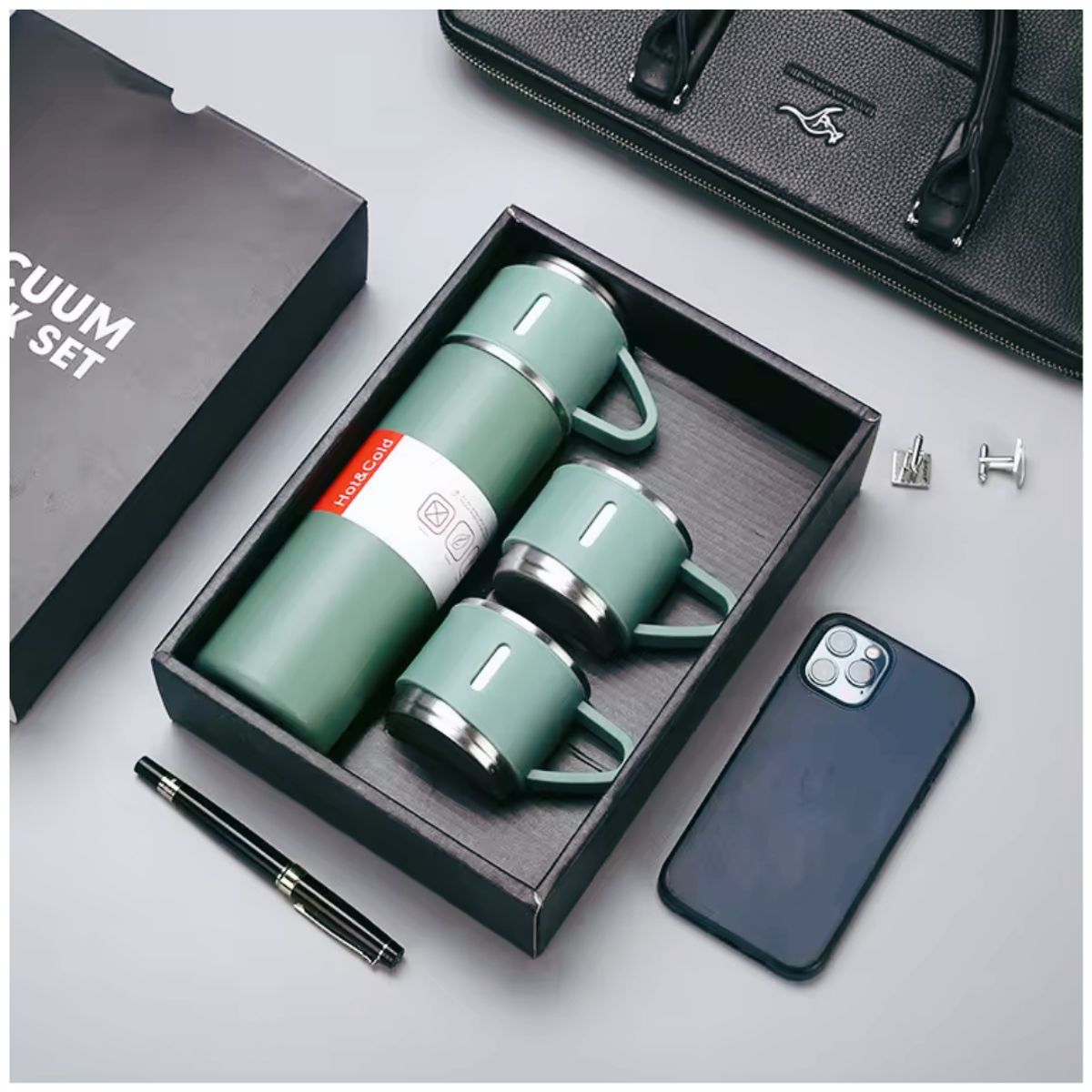 INSPIRA MARKET - Termo con Tazas de Regalo