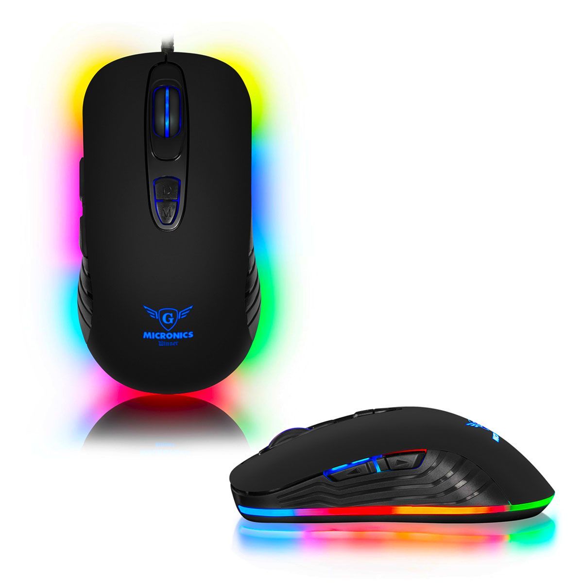 MICRONICS - Mouse Gamer Winner 7 Botones 7200Dpi RGB Running Micronics
