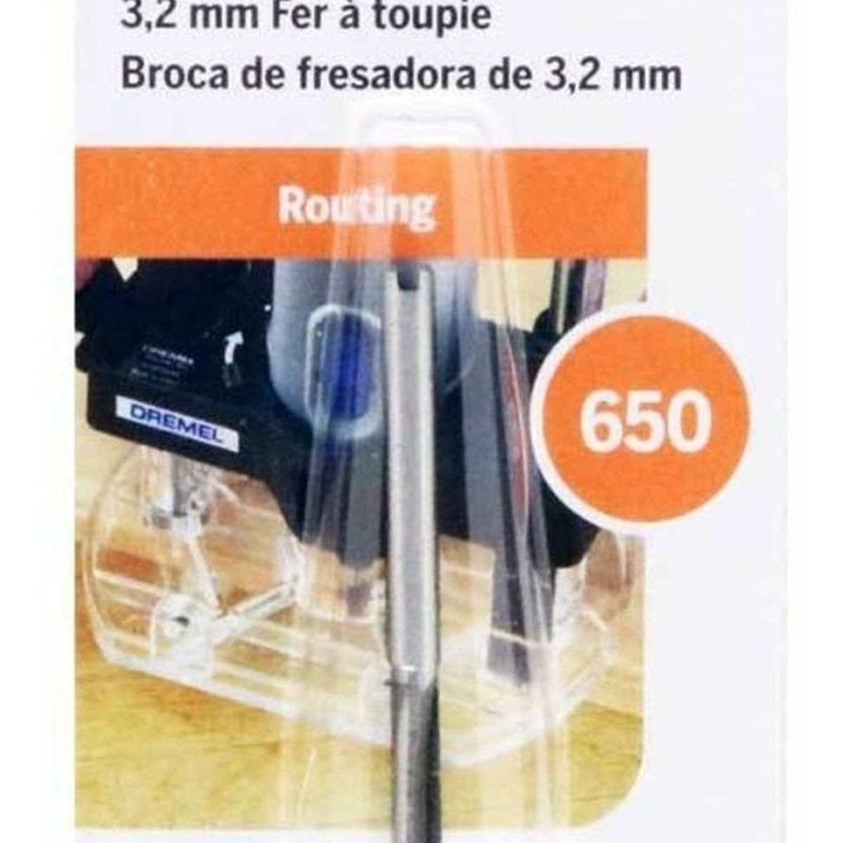 DREMEL - Fresa Recta 1/8" Dremel 650