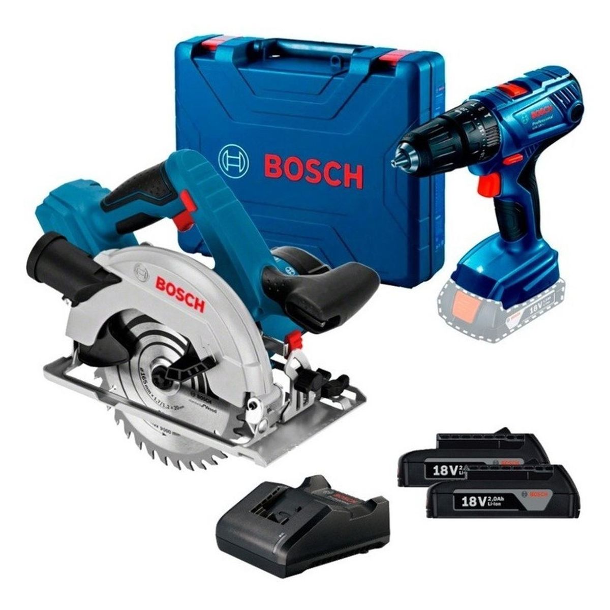 BOSCH - Sierra Circular Bosch GKS 18V + Taladro Atornillador GSR 180