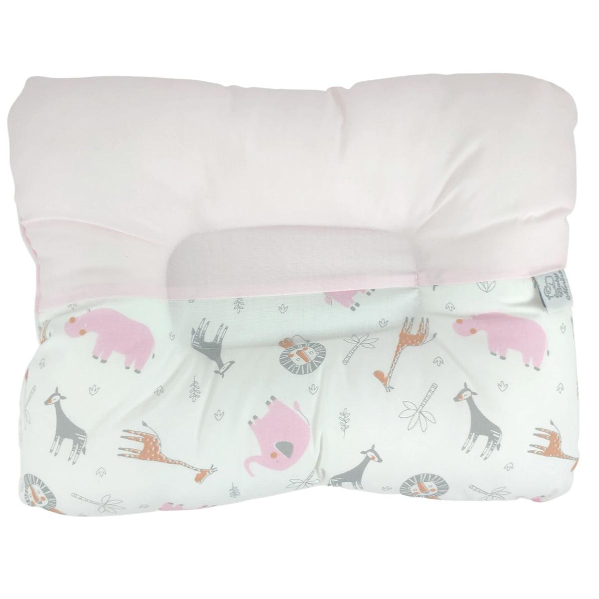BABY MERINOS - Almohada Bebe anti-cabeza plana - Safari - Rosado