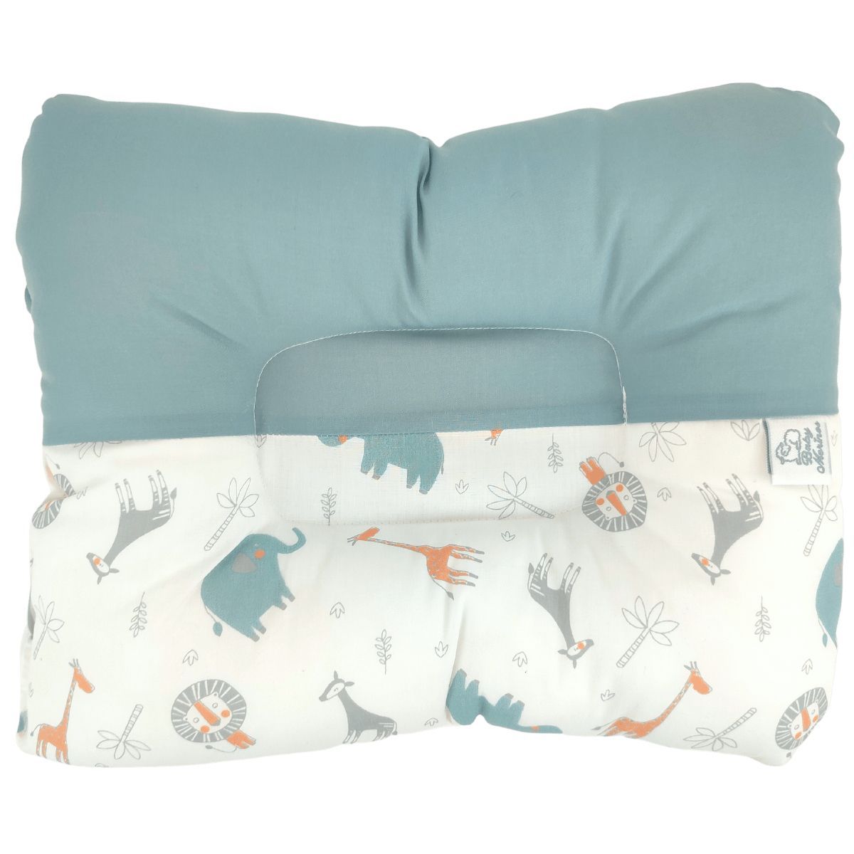 BABY MERINOS - Almohada Bebe anti-cabeza plana - Safari - Cemento