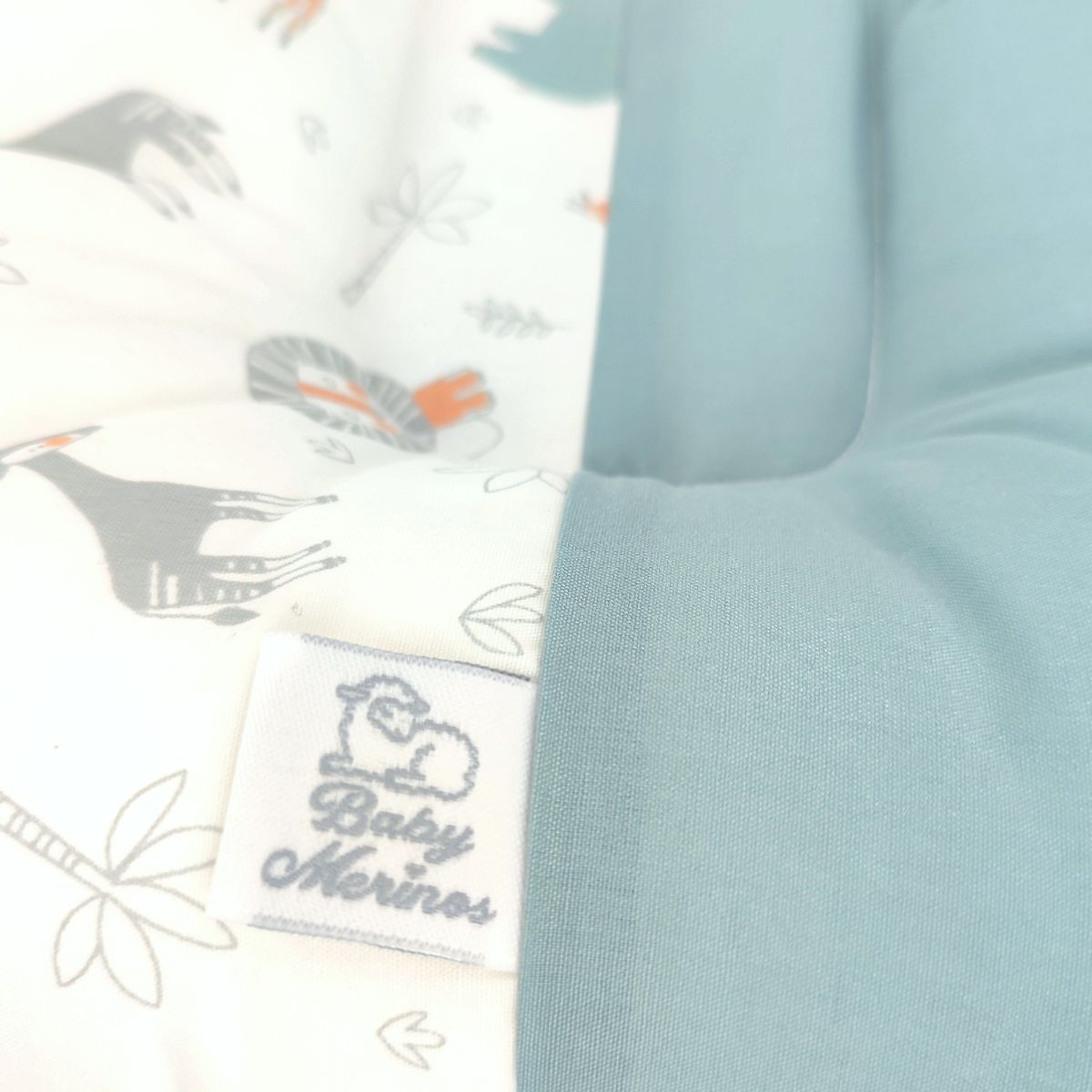 BABY MERINOS - Almohada Bebe anti-cabeza plana - Safari - Cemento