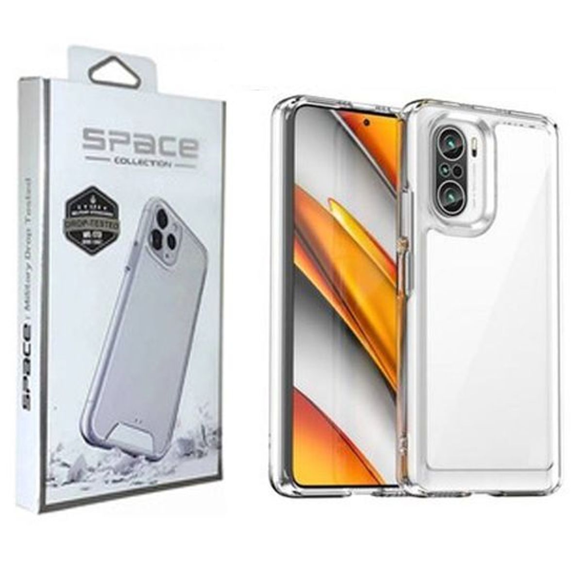 SPACE - Case Space Xiaomi POCO F3 Drop Collection - Transparente