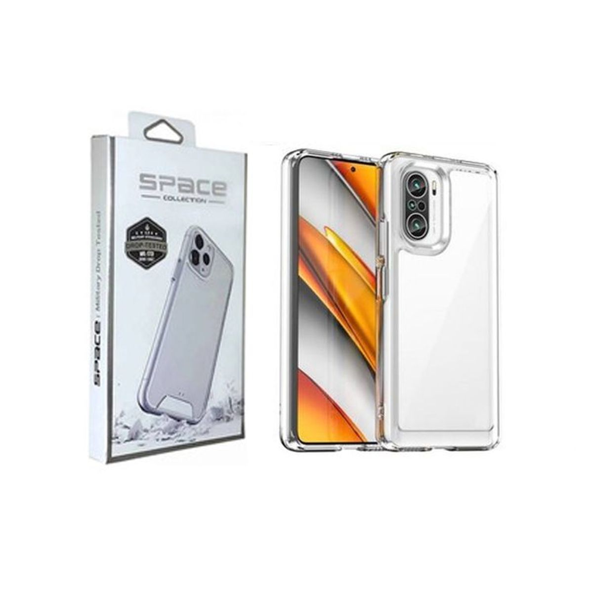 SPACE - Case Space Xiaomi POCO F3 Drop Collection - Transparente