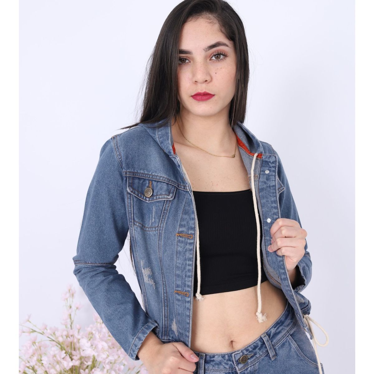BENCUS JEANS - Casaca Denim Capucha Mujer
