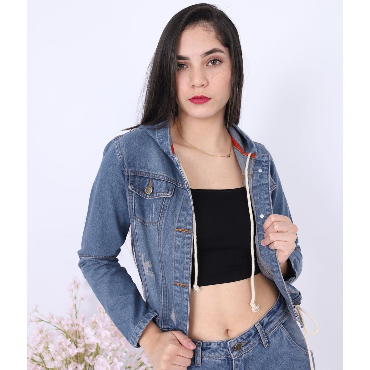 BENCUS JEANS - Casaca Denim Capucha Mujer