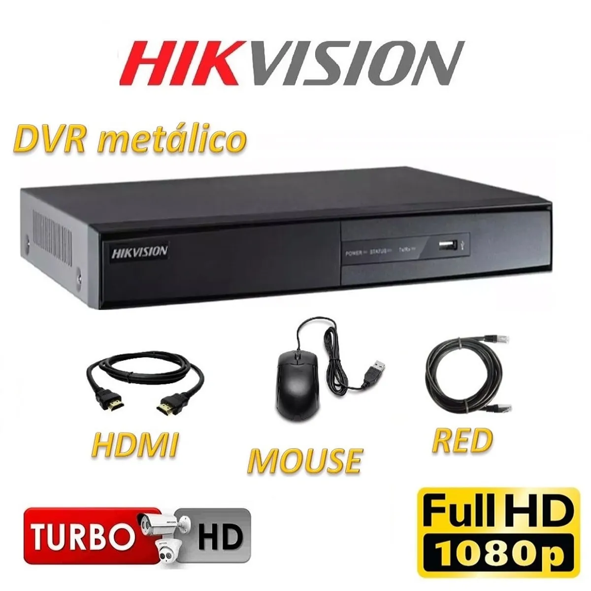 HIKVISION - kit 6 Cámaras Seguridad HD Hikvision 1tb