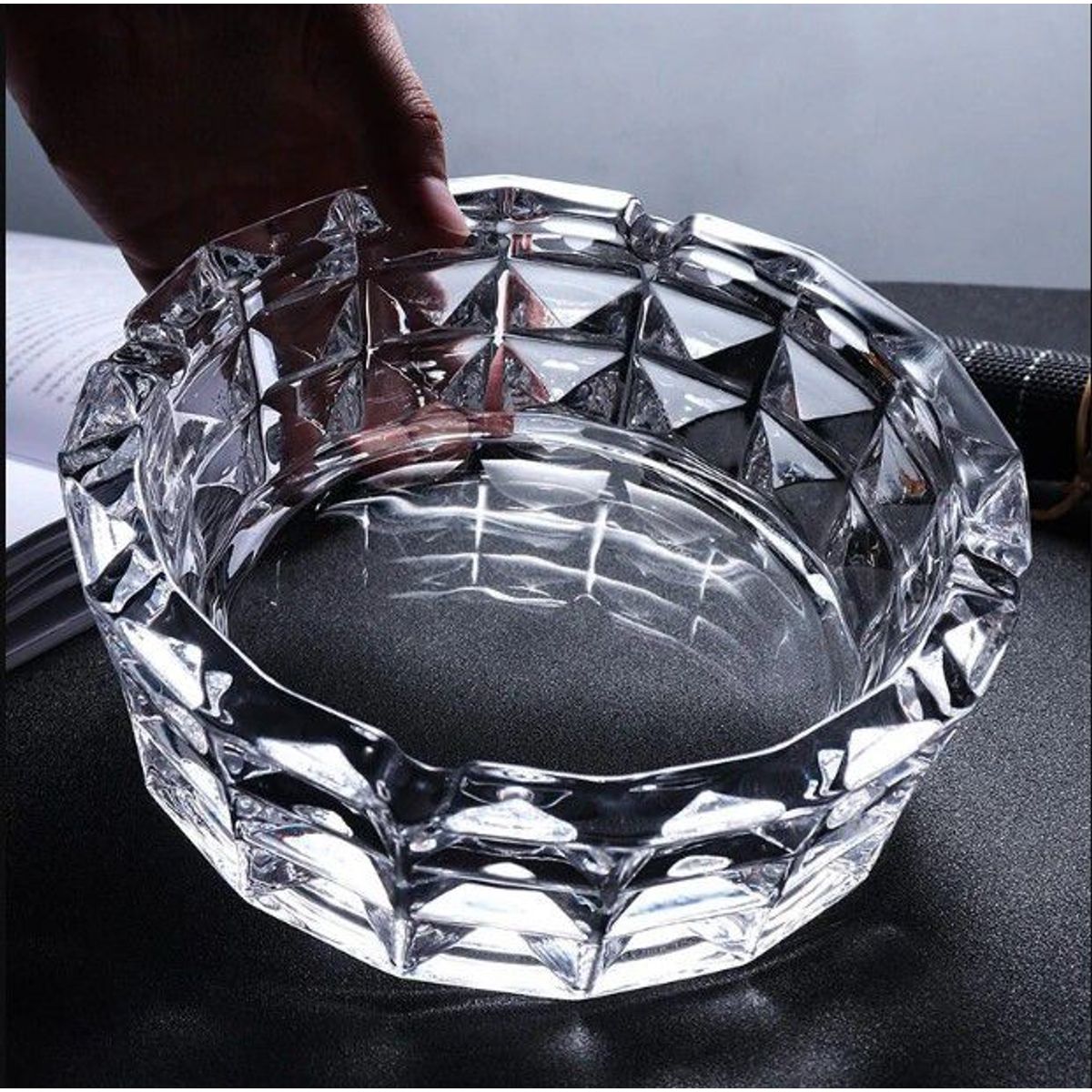 INSPIRA MARKET - Cenicero de Vidrio Grande Elegante