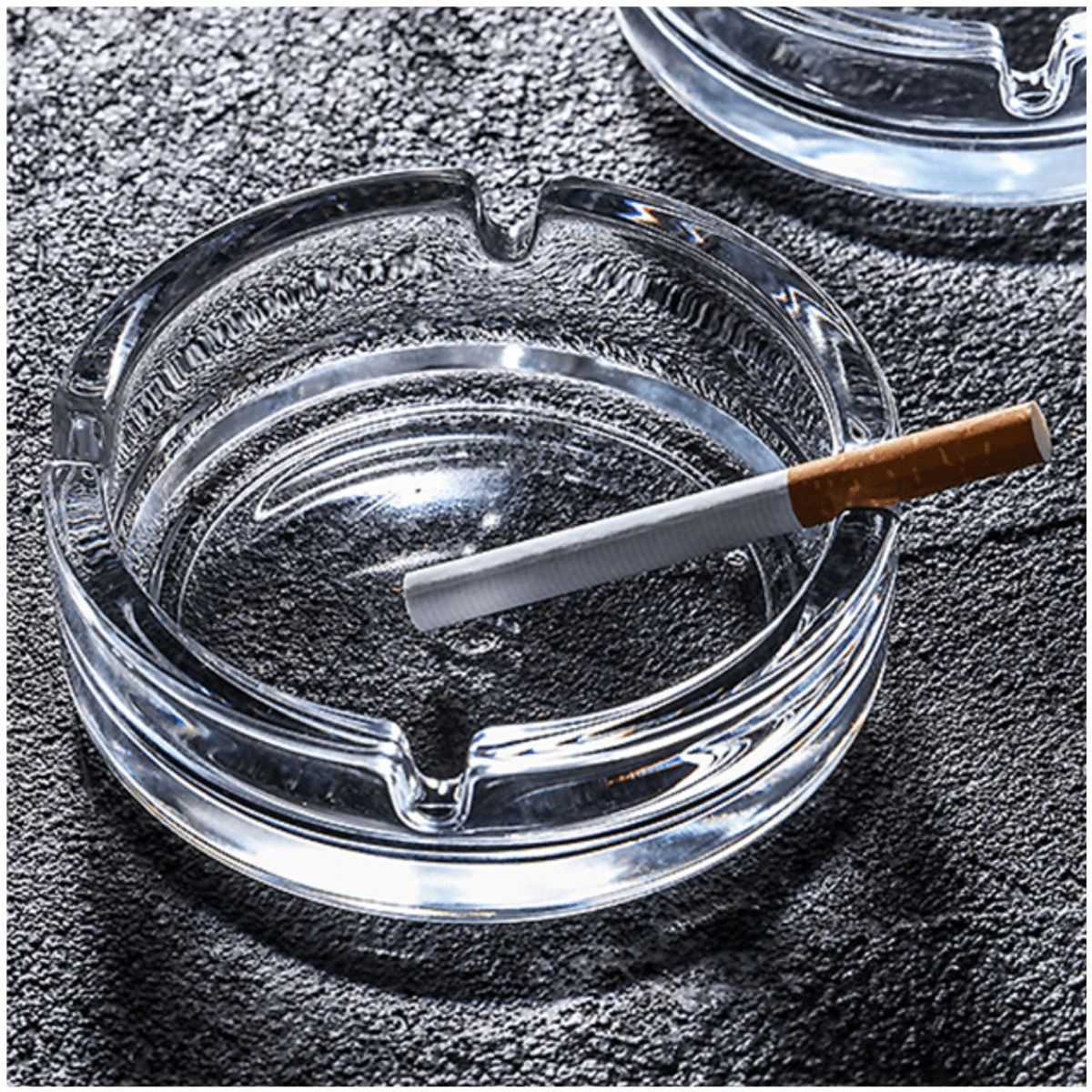 INSPIRA MARKET - Cenicero de Vidrio Elegante Circular Exclusivo
