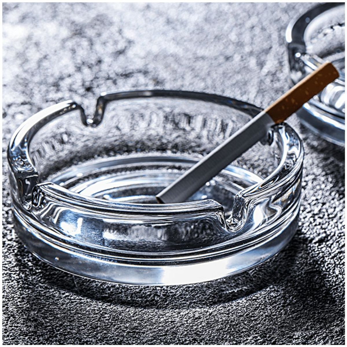 INSPIRA MARKET - Cenicero de Vidrio Elegante Circular Exclusivo