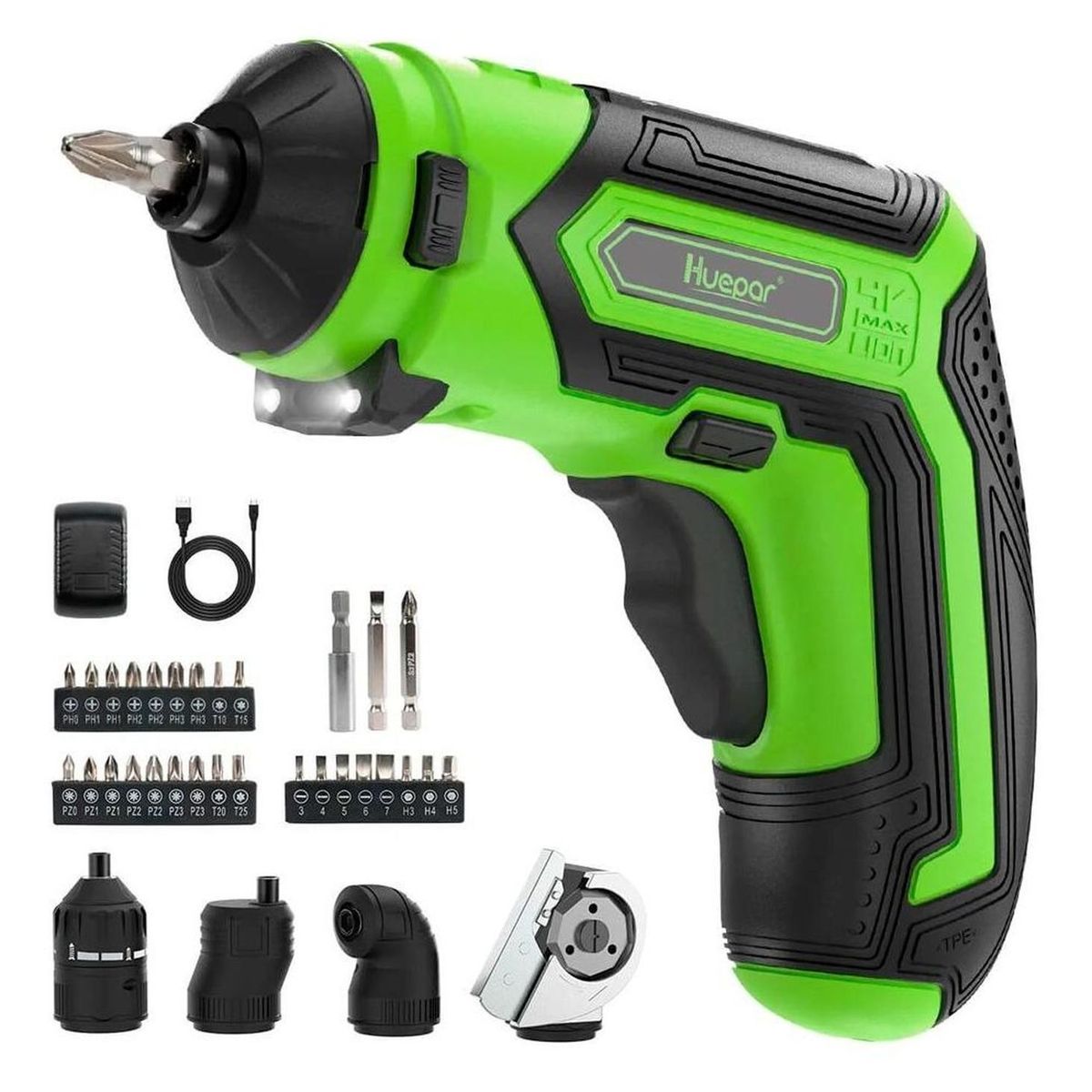 HUEPAR - Atornillador 1/4" 4V 6 Nm 4 en 1 Huepar CS04