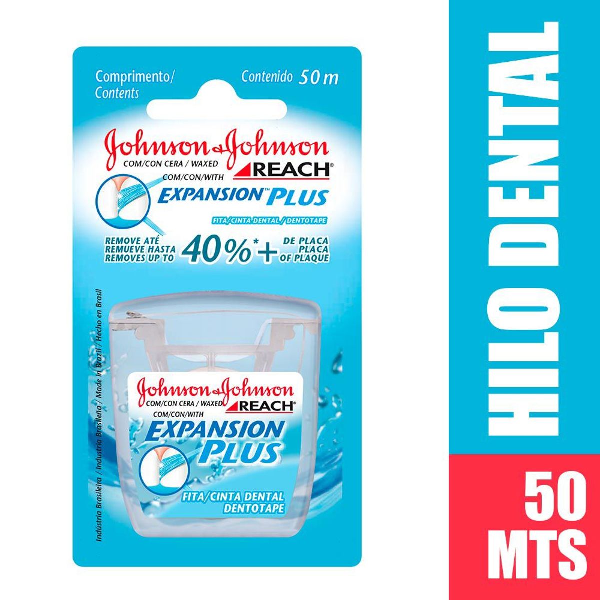 JOHNSON AND JOHNSON - Hilo Dental con Cera Johnsons Expansion Plus 50 metros