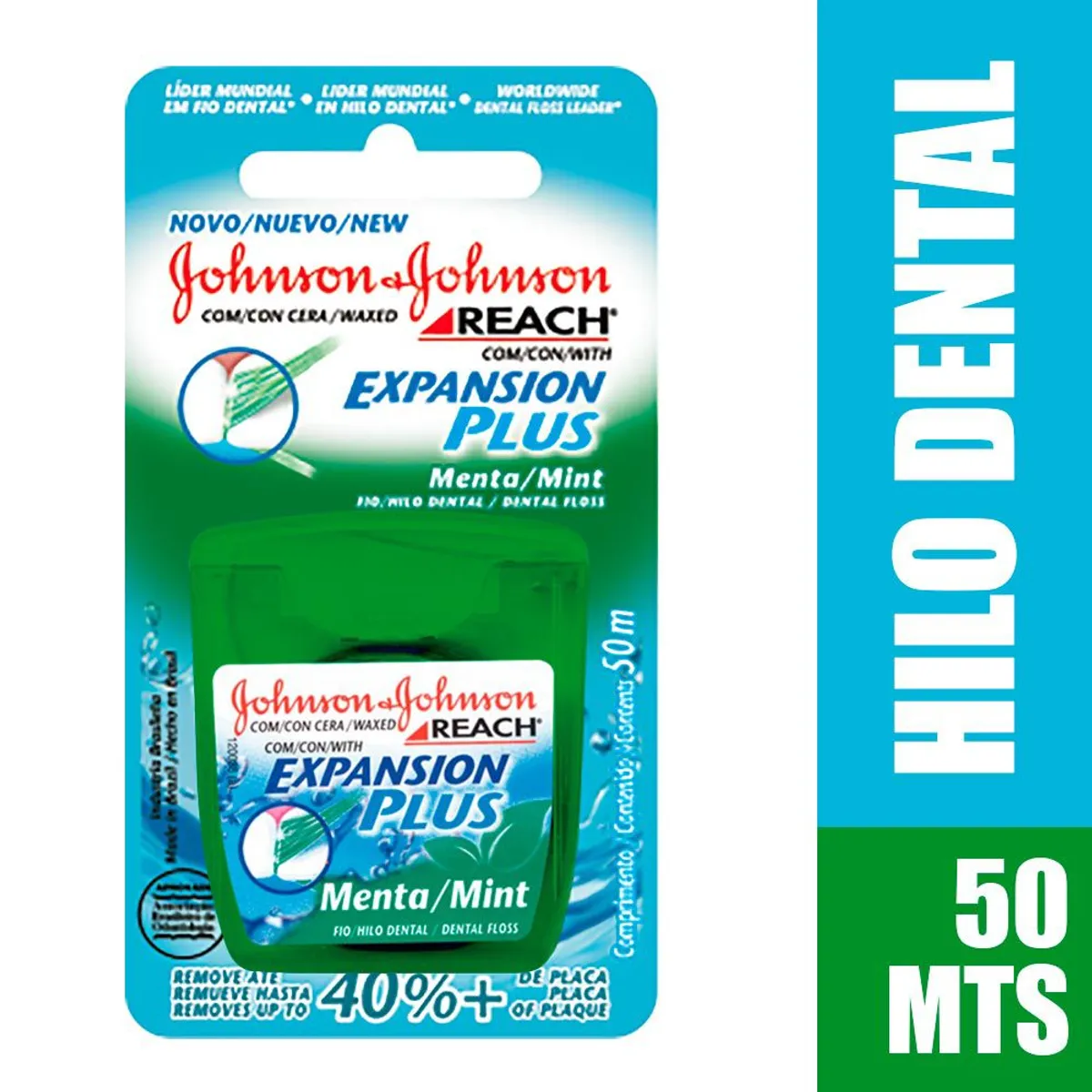 JOHNSONS - Hilo Dental con Cera Menta Johnsons Expansion Plus 50 metros