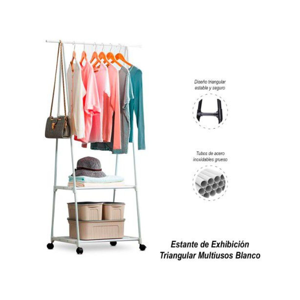 INSPIRA MARKET - Estante de Dormitorio Multifuncional