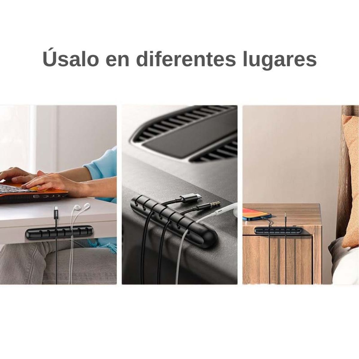 NEO DIGITAL - Organizador de cables soporte de cables USB universal flexible WA01