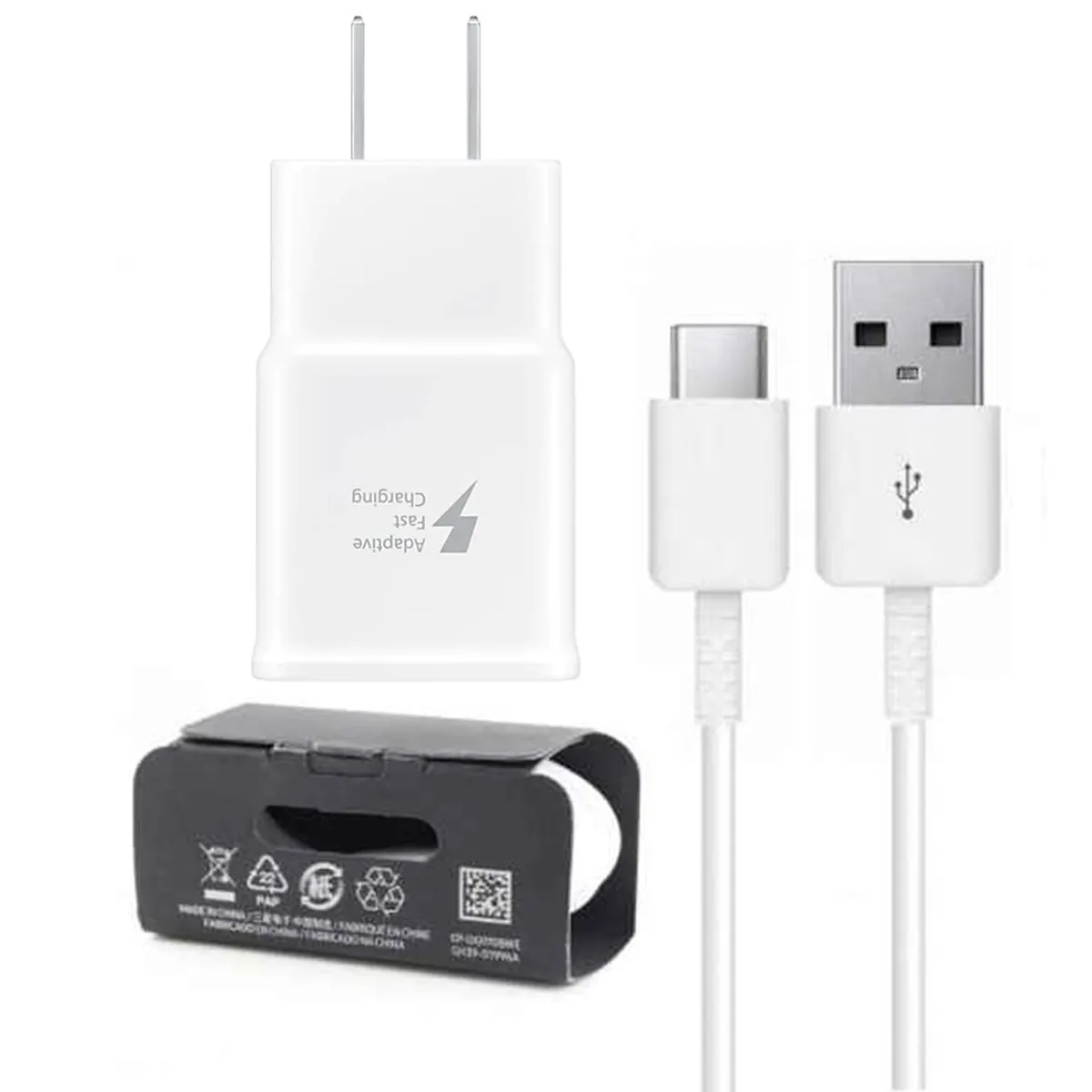 SAMSUNG - Cargador Samsung 15W Fast Charger 20A Cable Tipo-C - Blanco
