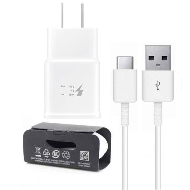 SAMSUNG - Cargador Samsung 15W Fast Charger 20A Cable Tipo-C - Blanco