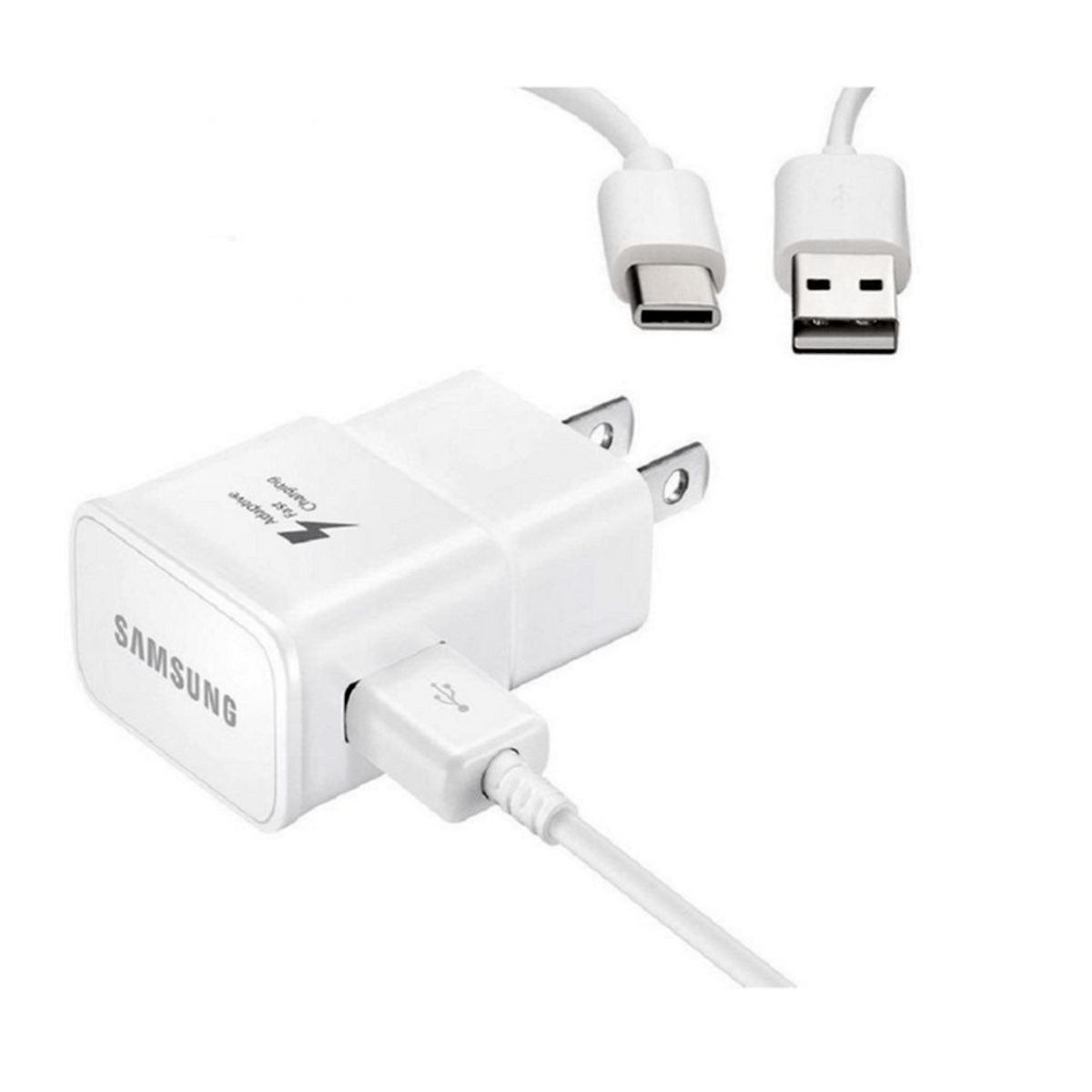 SAMSUNG - Cargador Samsung 15W Fast Charger 20A Cable Tipo-C - Blanco