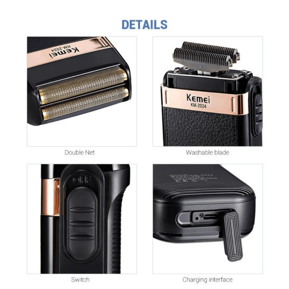 KEMEI - Afeitadora Shaver Profesional Kemei 2024