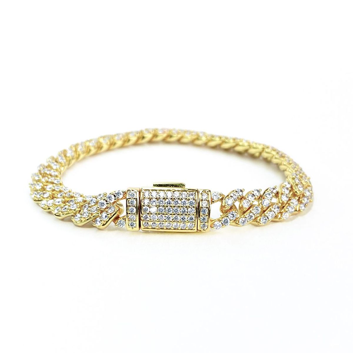 GENERICO - Brazalete de Hombre en Acero Inoxidable Dorado  BRA-14