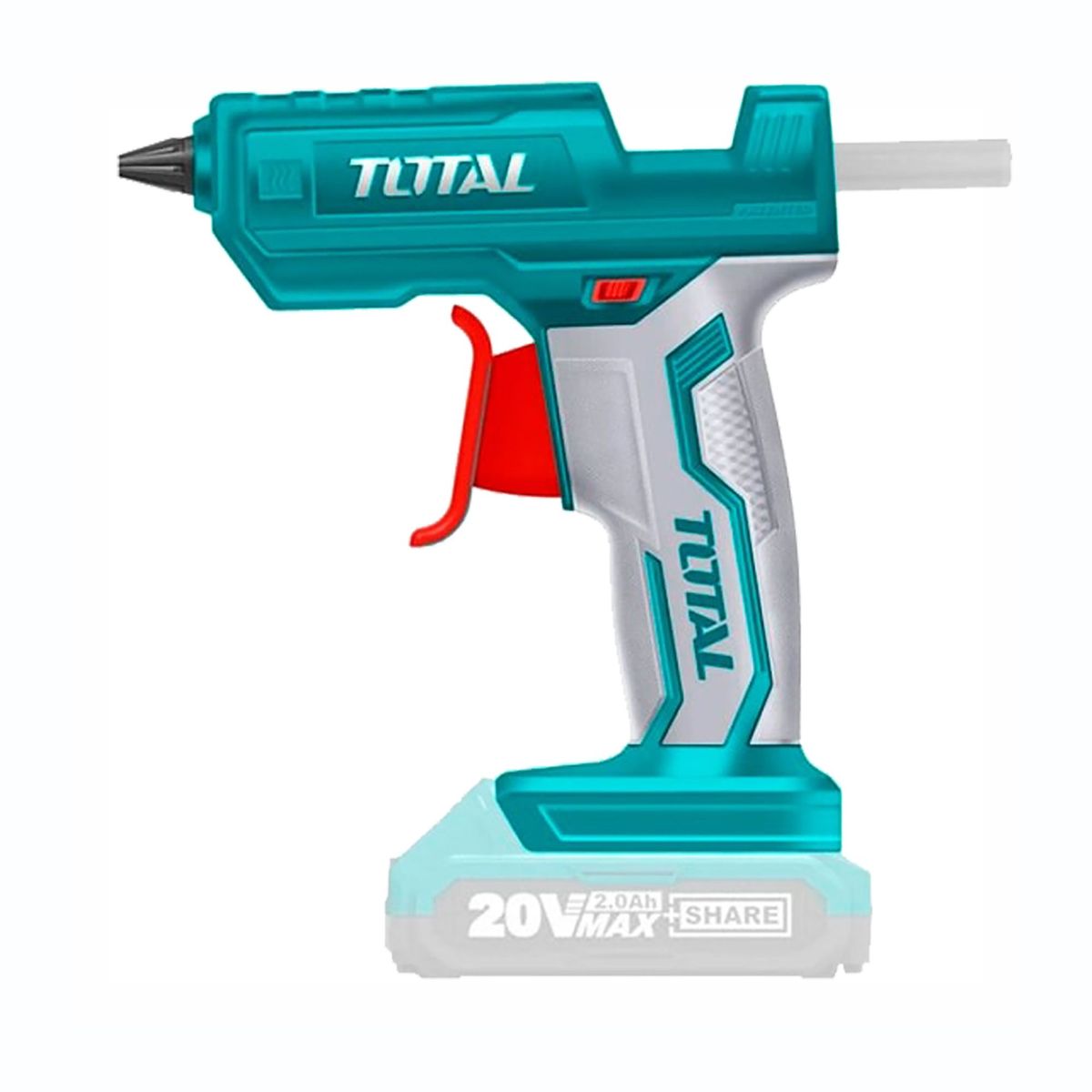 TOTAL TOOLS - PISTOLA DE SILICONA CALIENTE 20V INALÁMBRICA GLUE TOTAL - TGGLI2001