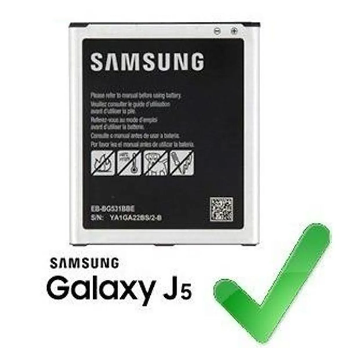 SAMSUNG - Batería Samsung Galaxy J5 2015 2600mAh Original - Plomo