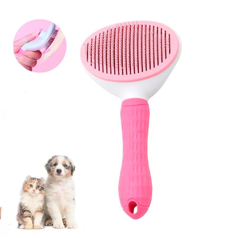 OEM - Peine Cepillo Quita Pelusa con Expulsador - Rosa
