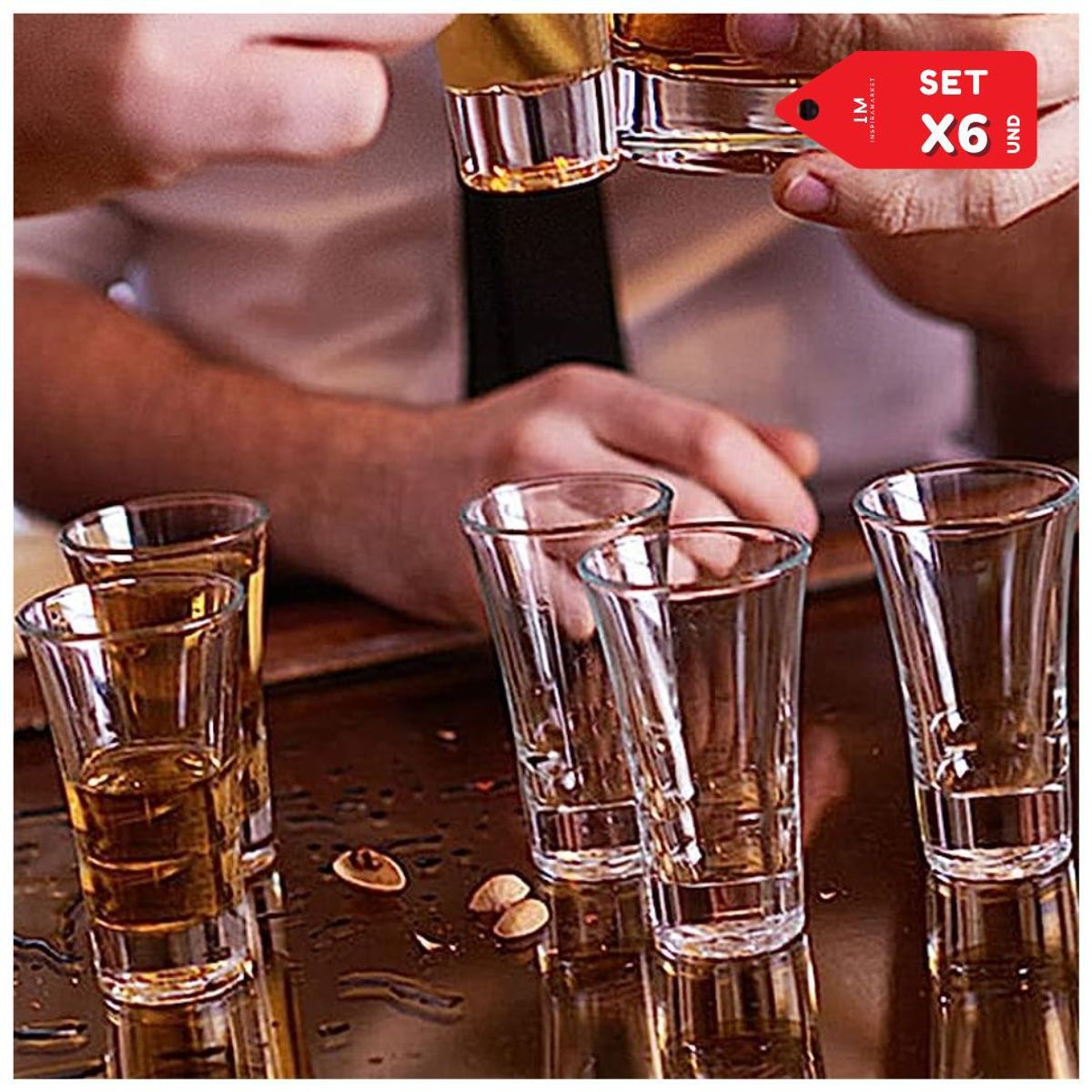 INSPIRA MARKET - Mini Copas Shot Tequila Chupito set x 6 und