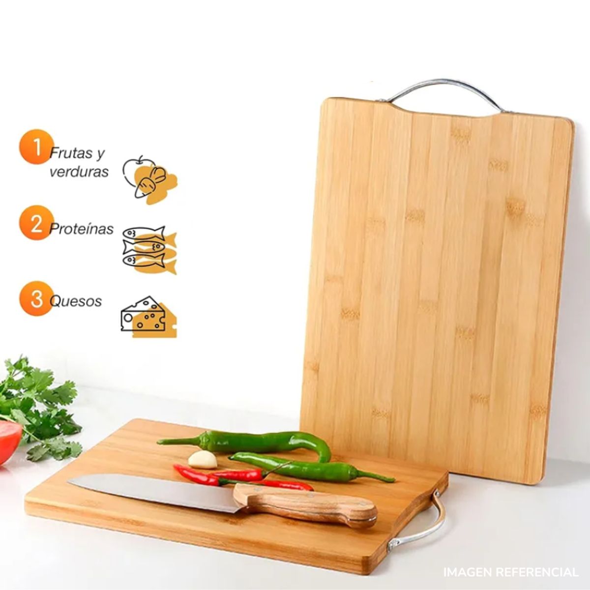 INSPIRA MARKET - Tabla de Picar Cocina Bambú