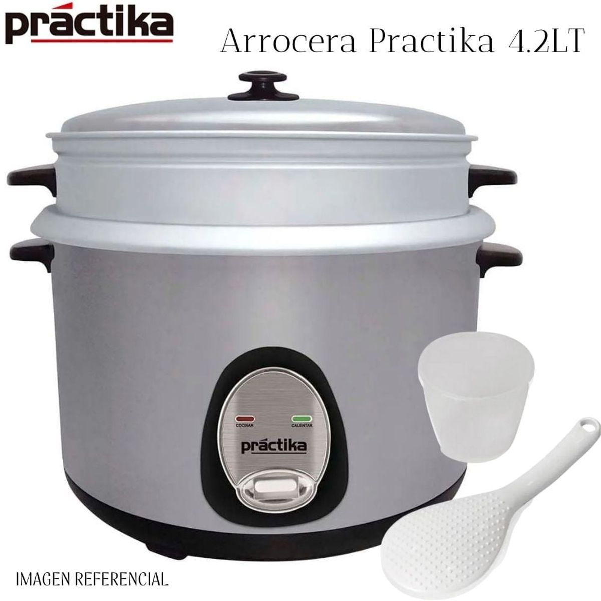 PRACTIKA - Olla Arrocera Practika 4.2 lt Con Vaporera Cromada