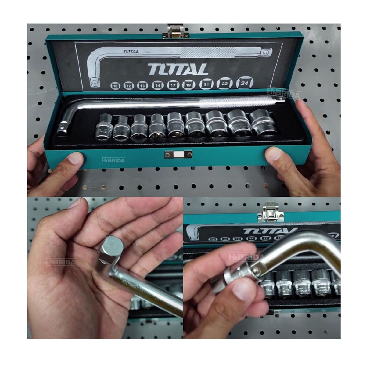 TOTAL TOOLS - COMBO TOTAL LLAVE DE IMPACTO 20V JUEGO DE DADOS ADAPTADOR