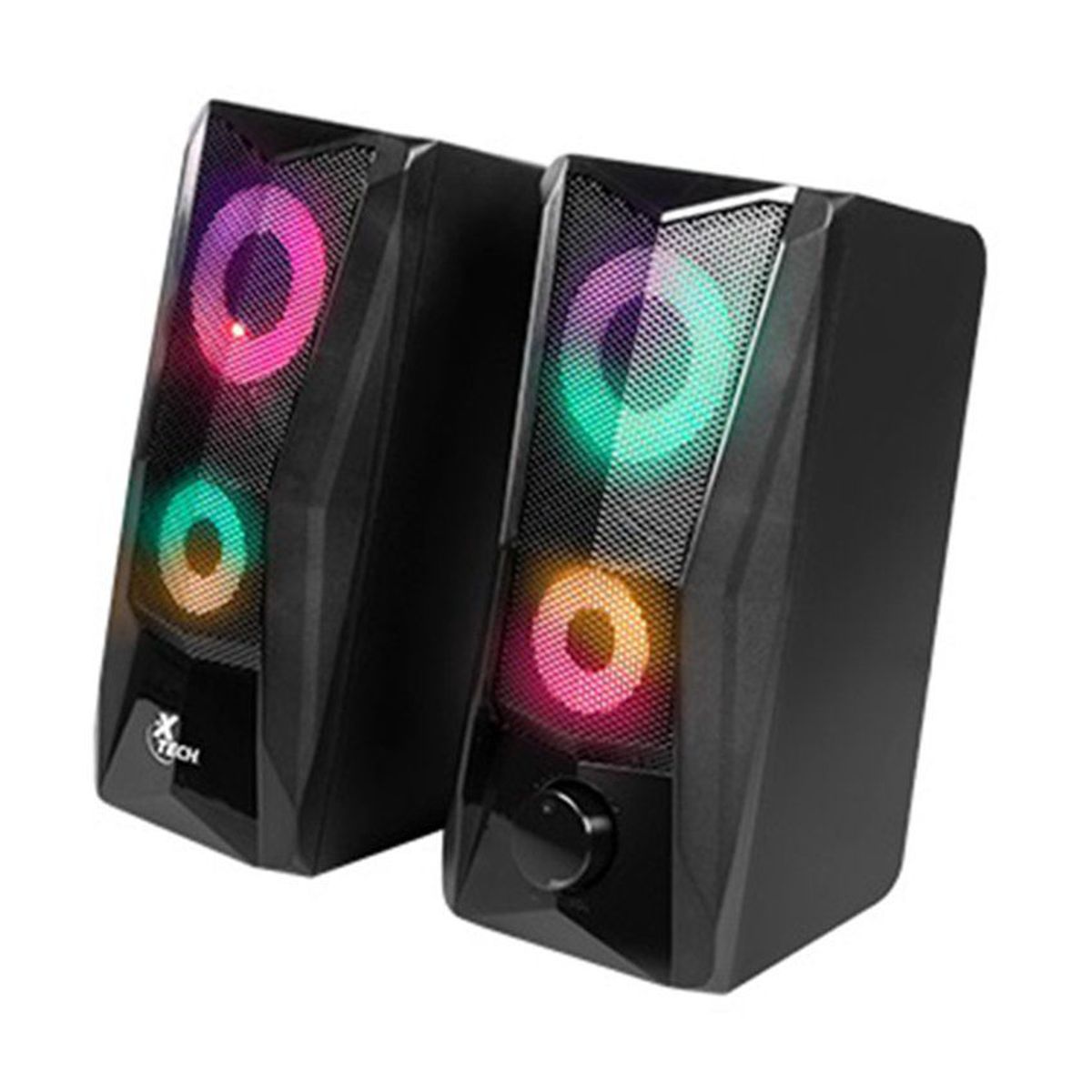 XTECH - Parlantes GAMER stéreo multimedia XTECH INCENDO 2.0 - luces led