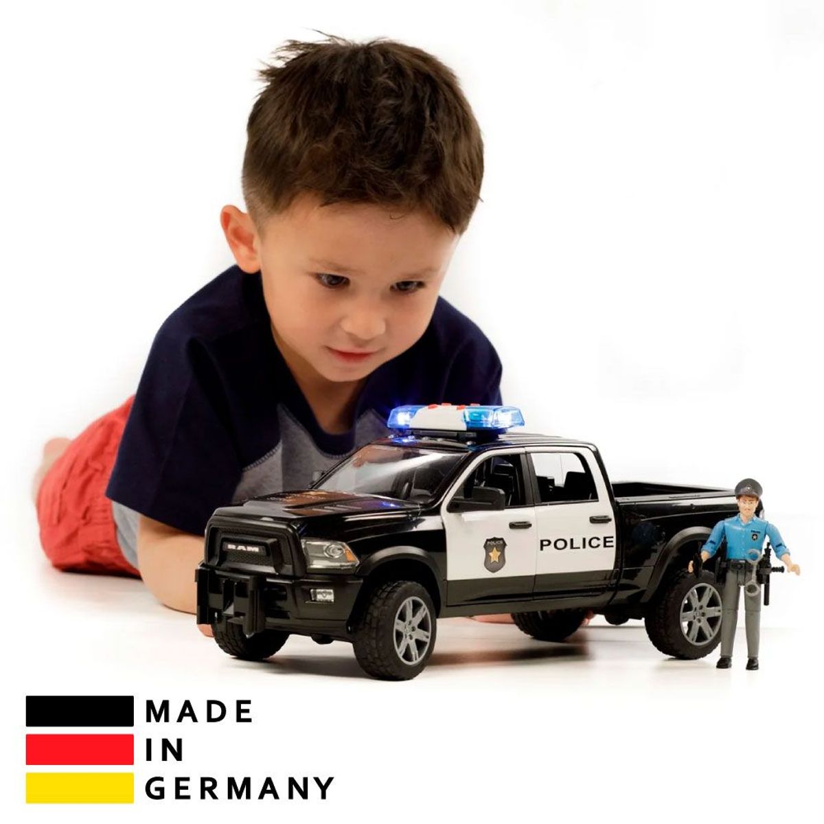 BRUDER - Juguete de Camioneta de Policía Dodge RAM Bruder Alemán 2505