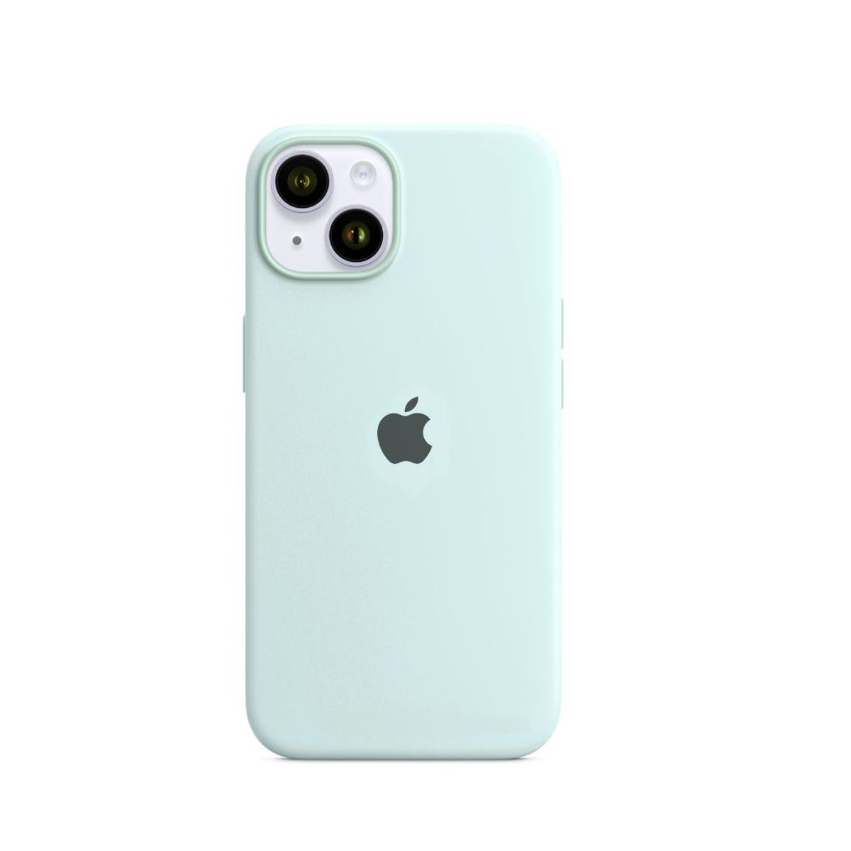 CASE - Funda Silicone Case iPhone 14 Celeste + Vidrio Templado Protector