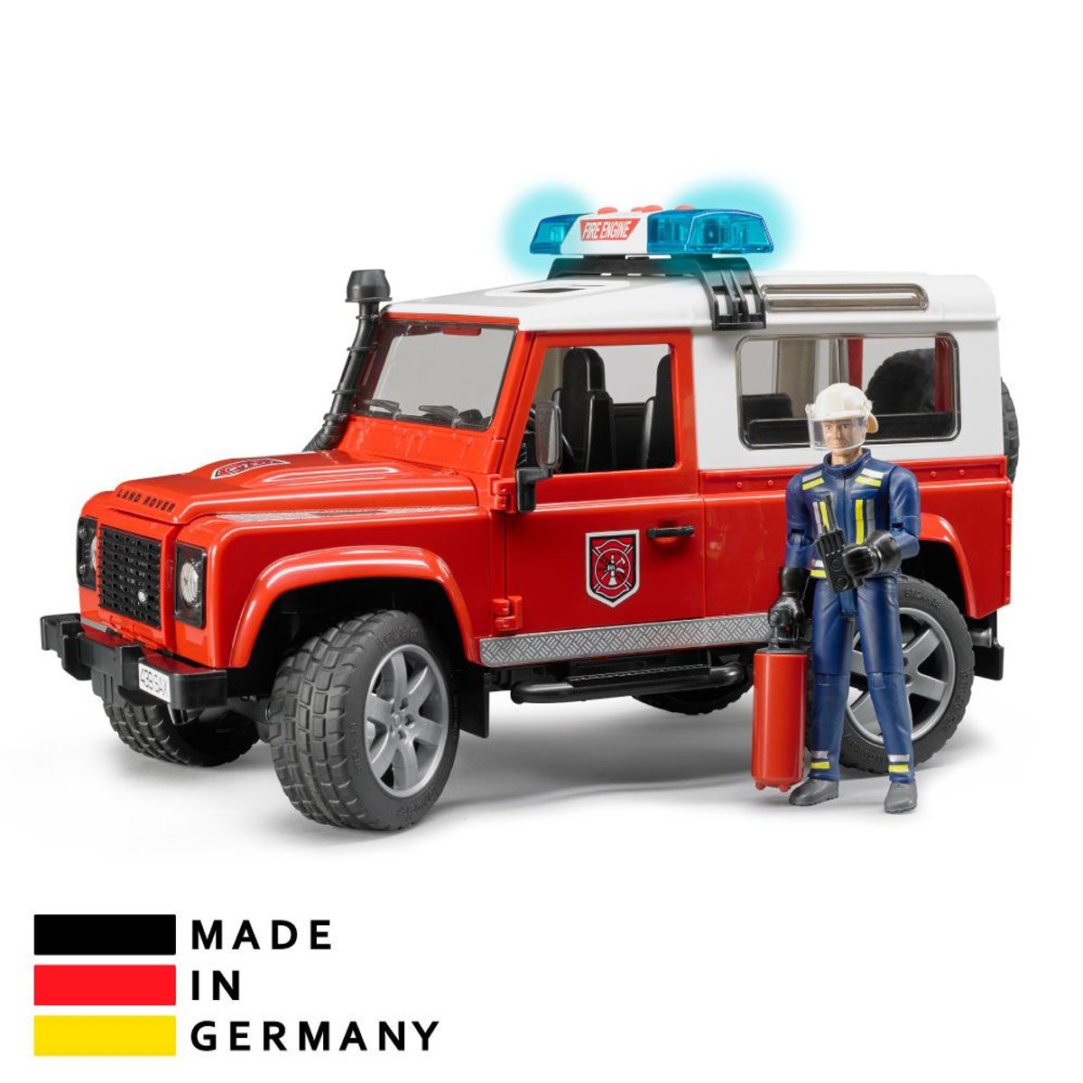 BRUDER - Juguete de Camioneta Bombero Land Rover Bruder Alemán 02596