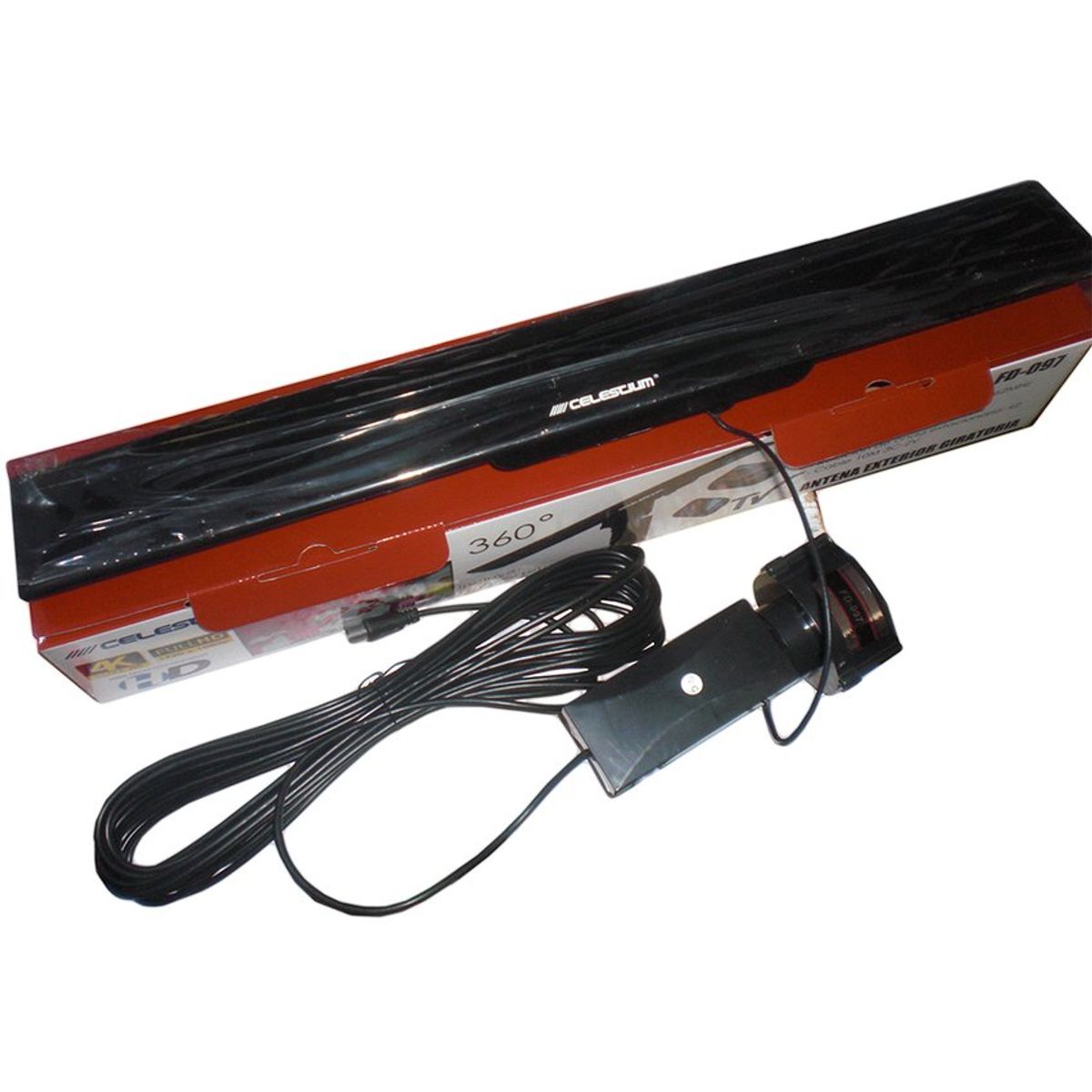 CELESTIUM - Antena Aérea Giratoria HDTV TV Digital - Interior Exterior TDT VHF UHF