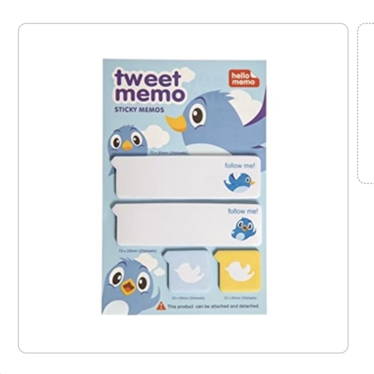 GENERICO - Note it - Set de Notas Adhesivas Tweet Memo