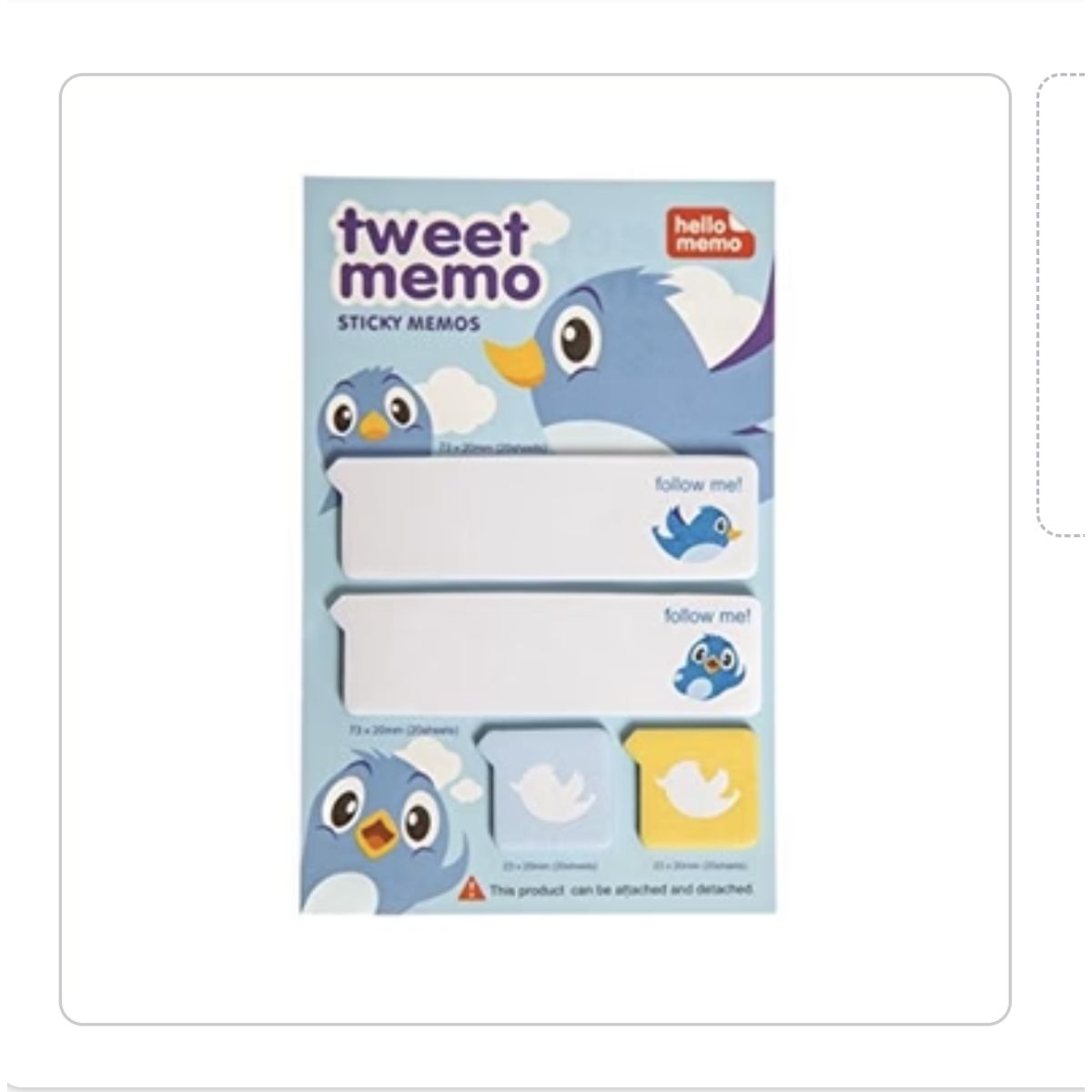 GENERICO - Note it - Set de Notas Adhesivas Tweet Memo