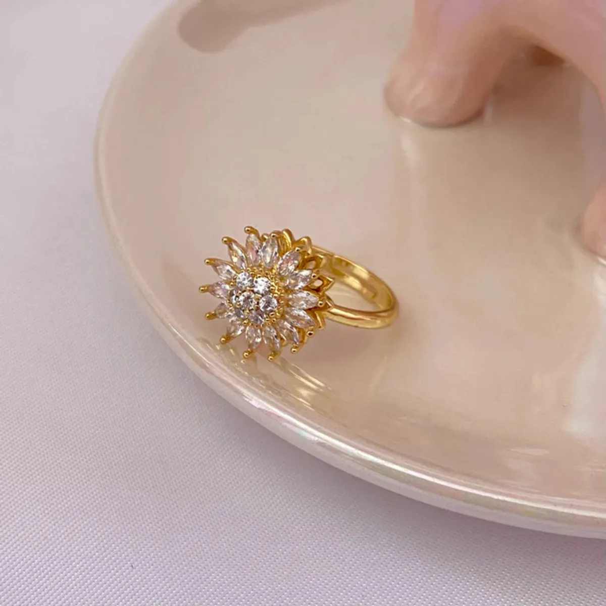 GENERICO - Anillo Antiestrés Girasol Giratorio