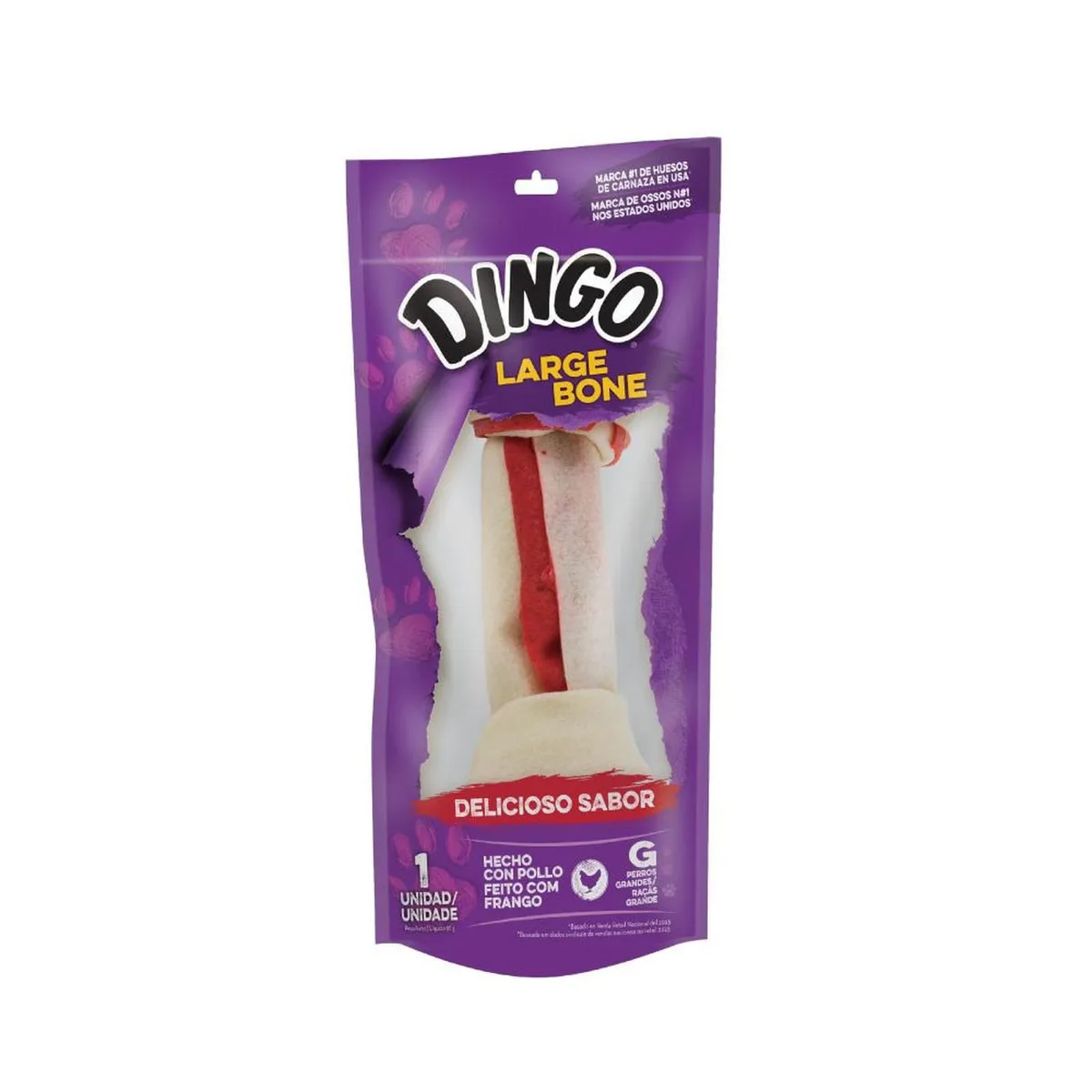 DINGO - Snack para Perros Dingo Hueso de Pollo Grande x1 und
