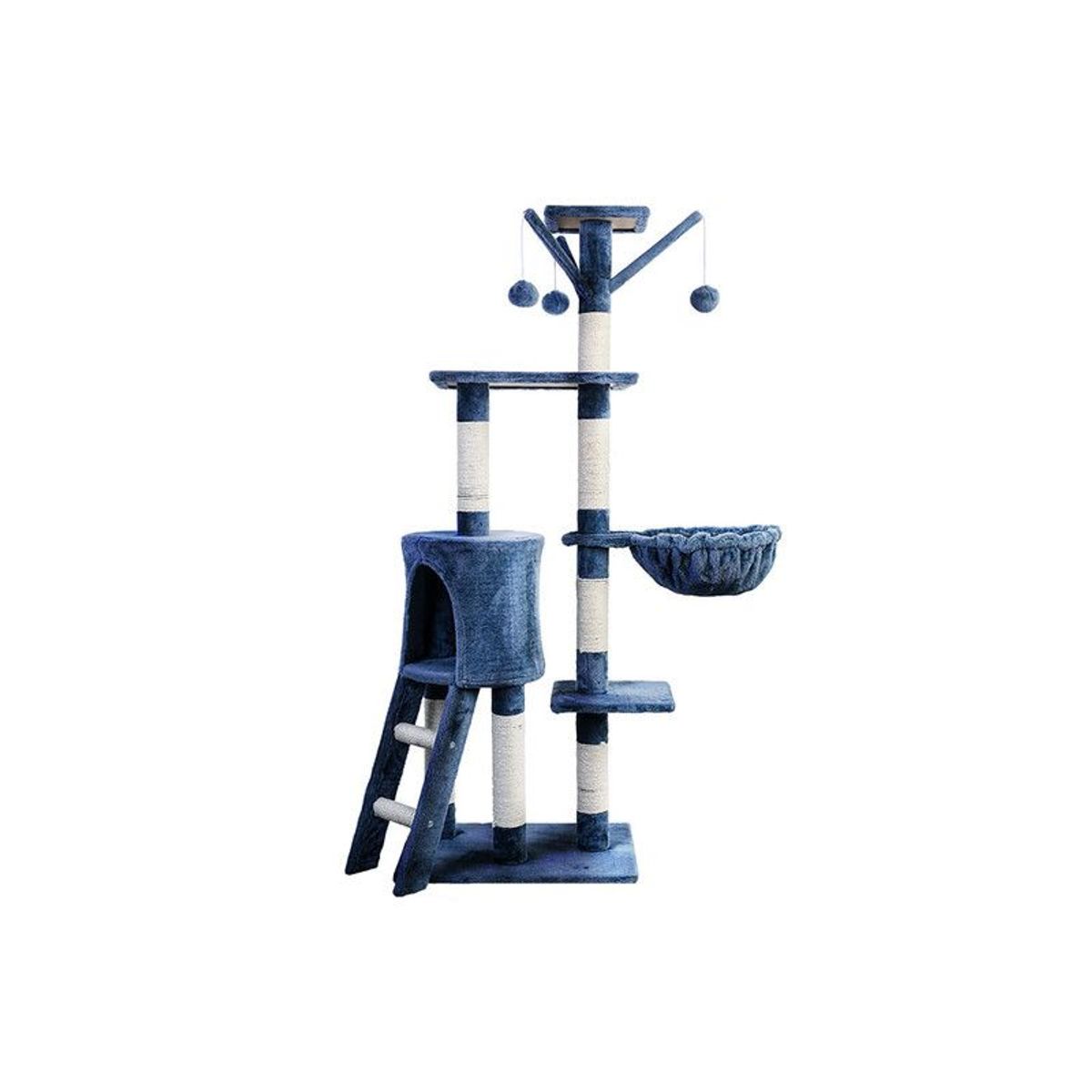 QUE PATAS PET SHOP - Gimnasio Torre Árbol De 5 Pisos Para Gatos Juego Azul