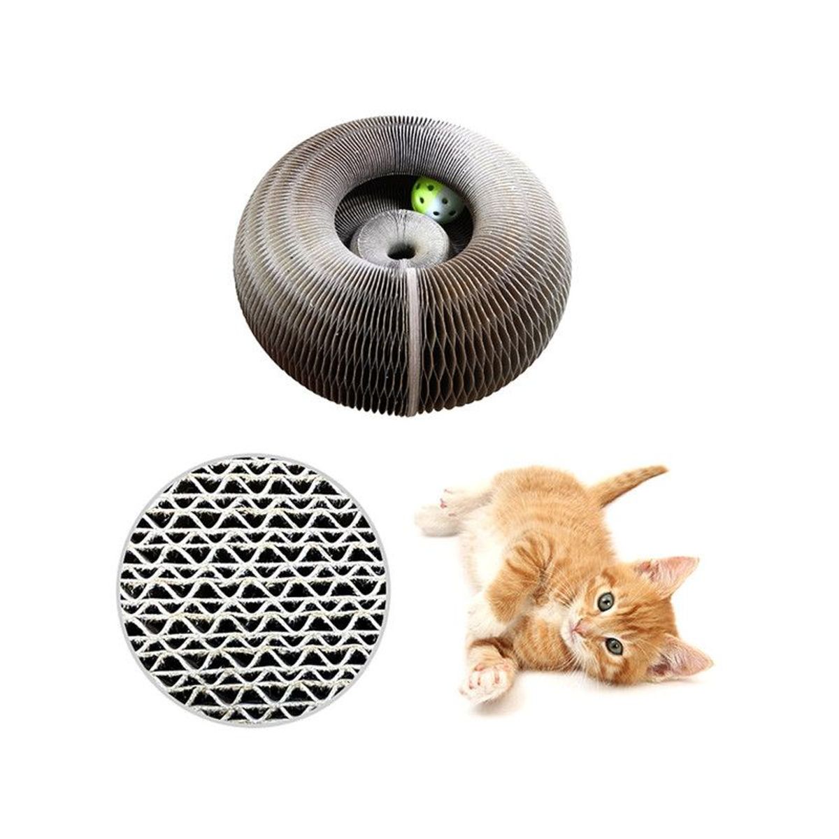 QUE PATAS PET SHOP - Rascador mágico con pelota para Gato