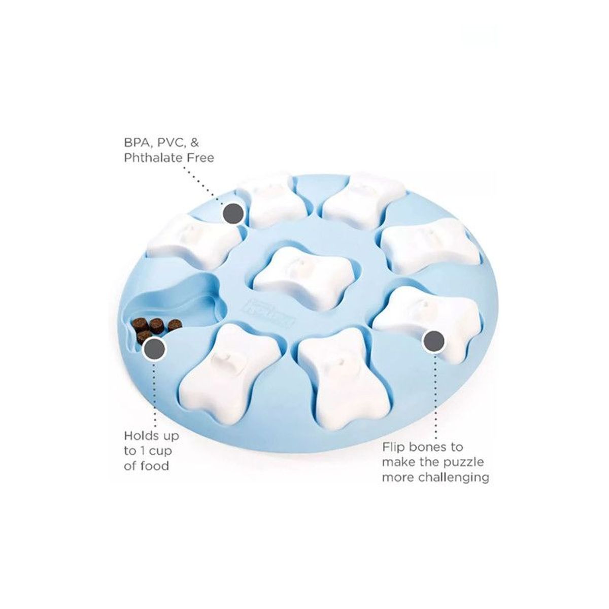 GENERICO - Rompecabezas Interactivo para Perros con Premios Celeste