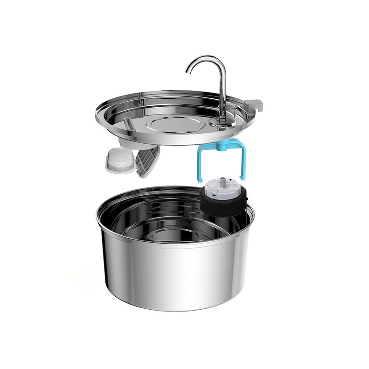 QUE PATAS PET SHOP - Fuente De Agua De Acero Inoxidable Para Gato