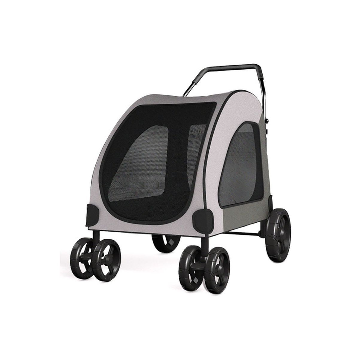 QUE PATAS PET SHOP - Coche Para Perros Grandes Plegable 60kg Gris