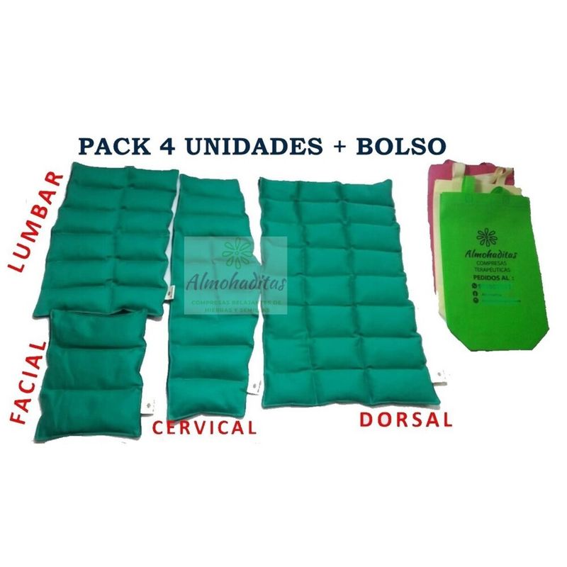 GENERICO - Compresas De Semillas Pack 4 Almohadillas Calor o Frio